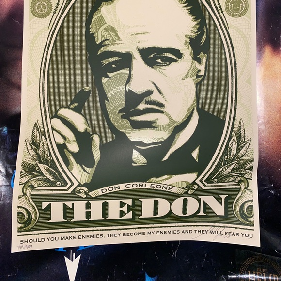 Shepard Fairey Signed And Numbered Godfather “Don” Print /500 Very Rare. - Picture 2 of 5